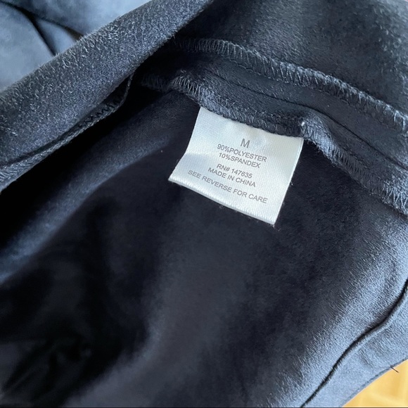 Romeo & Juliet Suede Vest Navy Blue Size Medium - Picture 5 of 7